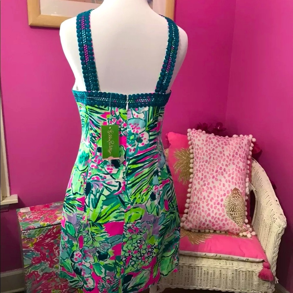 Vena NWT Stretch Shift Dress Early Bloomer Size 4 - Picture 9 of 16